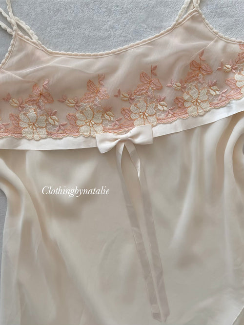 Soft Orange Chiffon Slip Size S