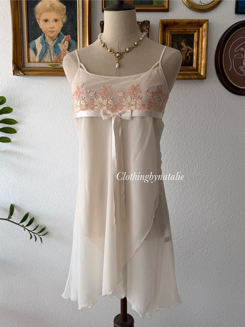 Soft Orange Chiffon Slip Size S