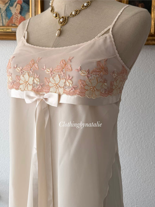 Soft Orange Chiffon Slip Size S