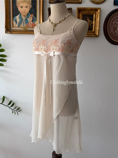 Soft Orange Chiffon Slip Size S