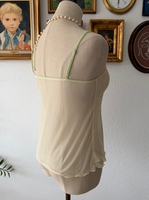 Soft Yellow Mesh Cami Size S