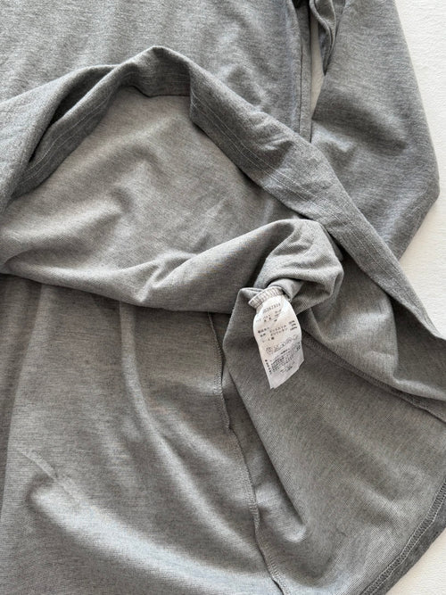 Grey Cotton Jersey Long Sleeve Dress Size S