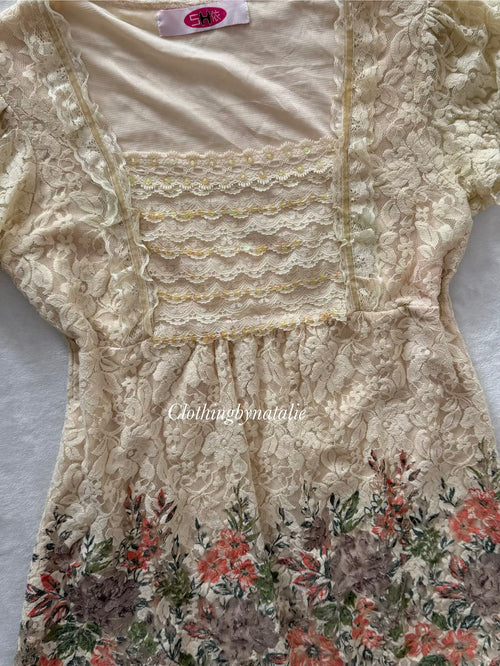 Boho Lace Blouse Size S