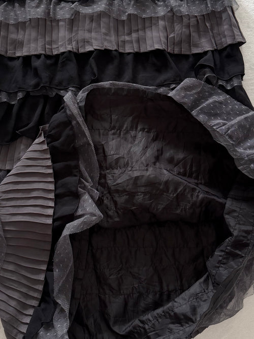 Black Ruffle Body Dress Size S