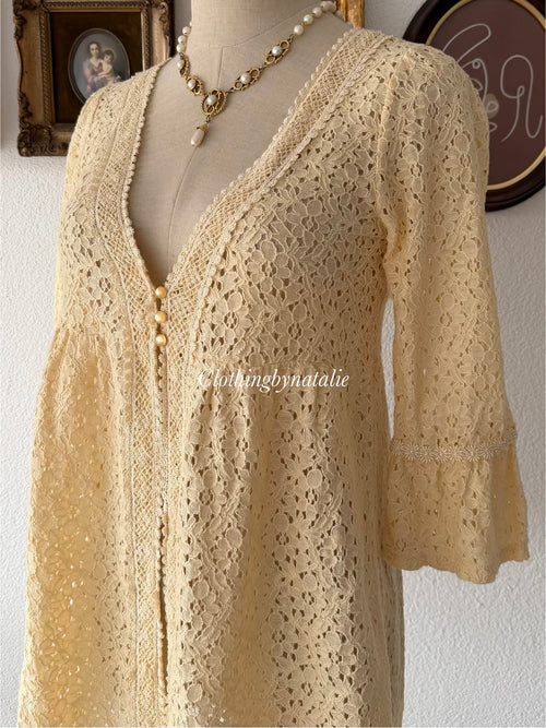 Yellow Lace Cardigan Size S