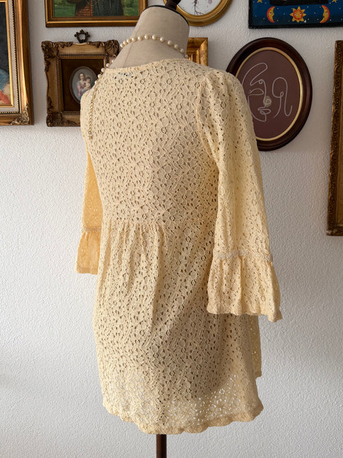 Yellow Lace Cardigan Size S