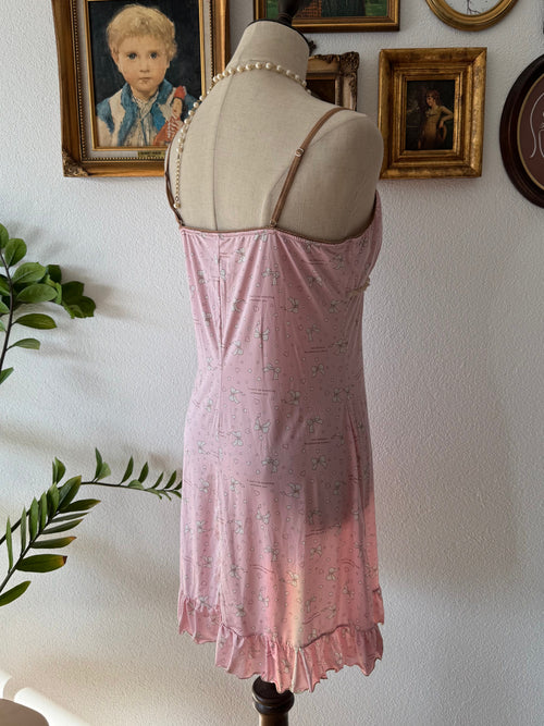 Soft Pink Nylon Slip Size M