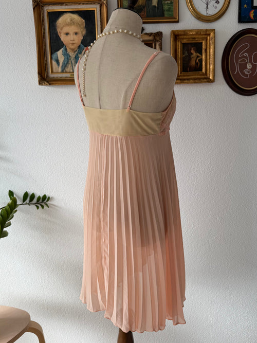 Orange Pleated Chiffon Babydoll Size S
