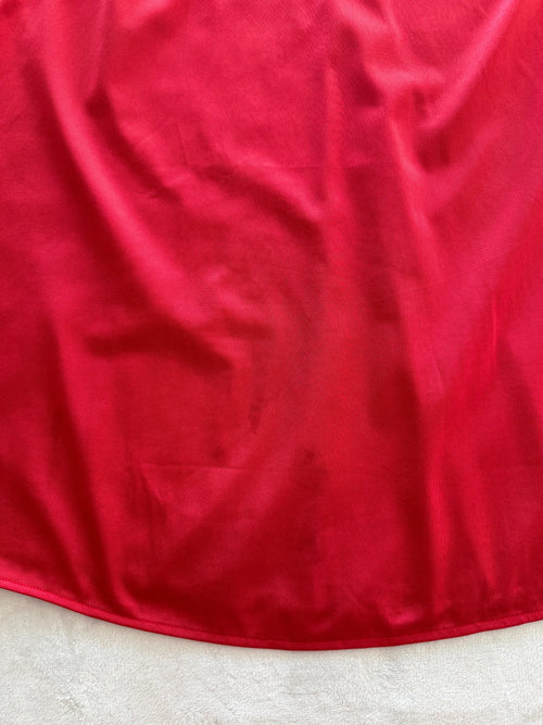 Red Nylon Lace Slip Size M