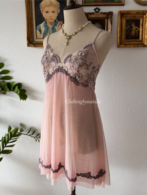 Ombré Pink Mesh Babydoll Size M