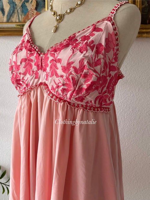 Soma Pink Nylon Babydoll Size L