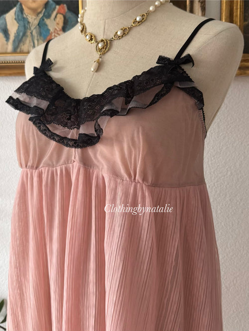 Coquette Nude Mesh Babydoll Size M