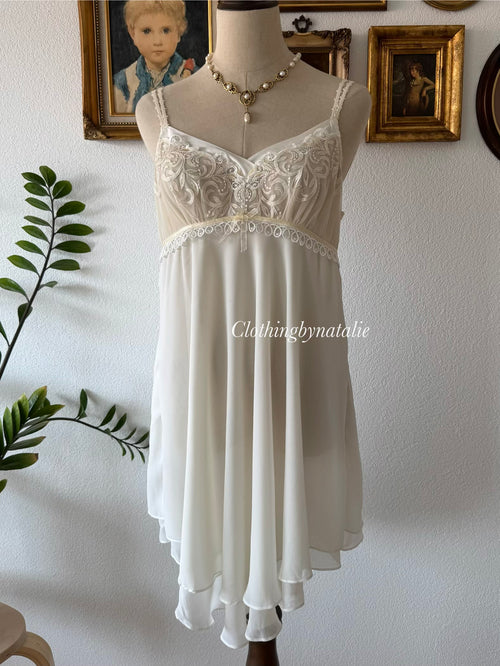 Fairy White Chiffon Babydoll Size M
