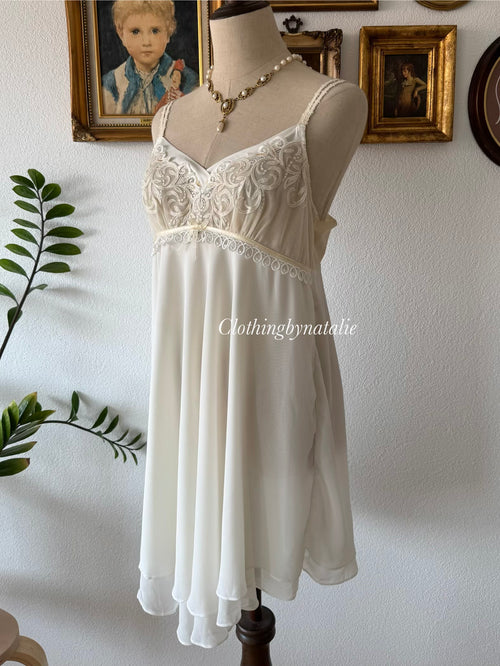 Fairy White Chiffon Babydoll Size M
