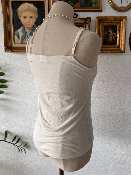 Cream Jersey Cami Size S