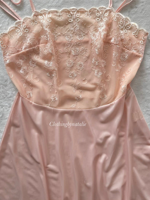 Blush Orange Nylon Slip Size M