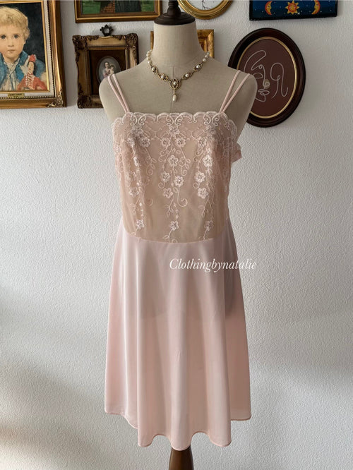 Blush Orange Nylon Slip Size M