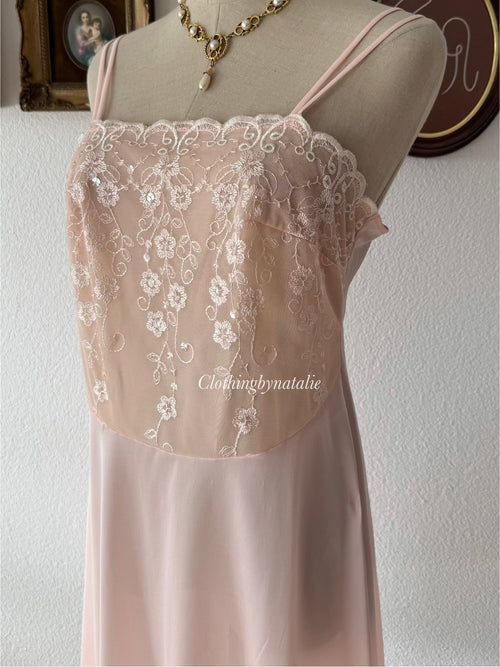 Blush Orange Nylon Slip Size M