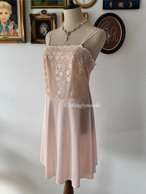 Blush Orange Nylon Slip Size M