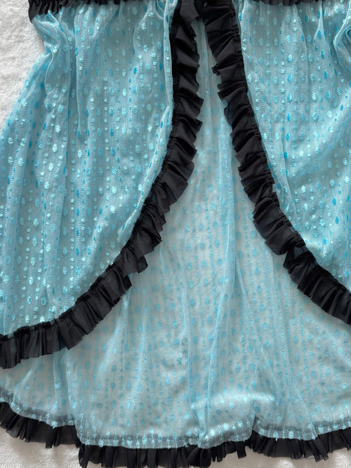 Blue Mesh Babydoll Size M
