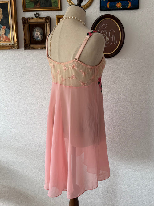 Fairy Pink Chiffon Babydoll Size M