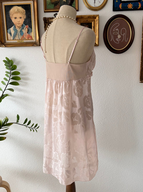 Nude Pink Brocade Slip size M