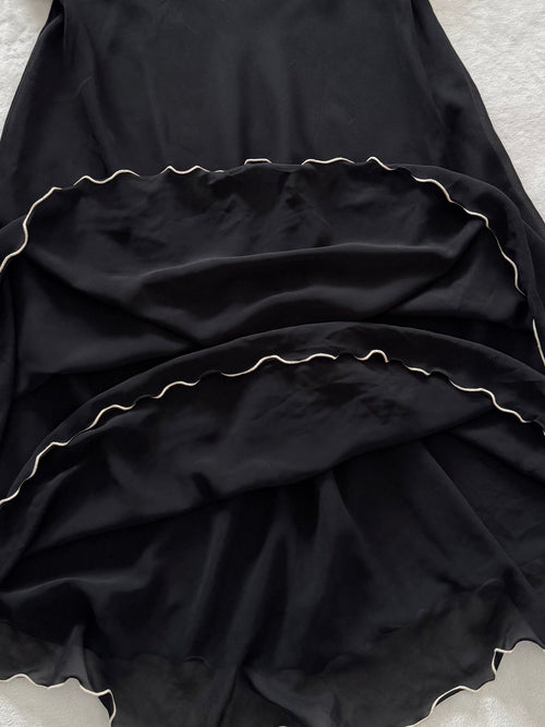 Whimsical Black Chiffon Babydoll size M