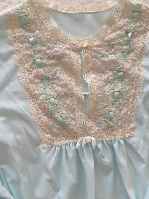 Sears Blue Stretchy Nightgown Size S
