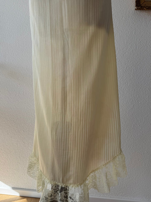 Bernette Yellow Nylon Maxi Nightgown Size S/M