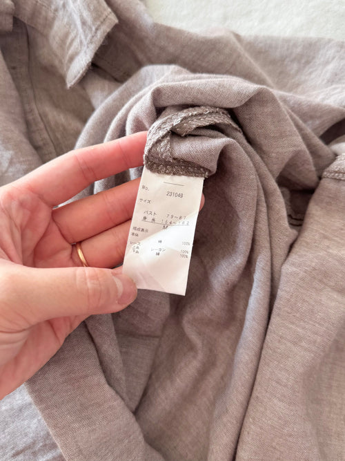 Japanese Grey Cotton Babydoll size S