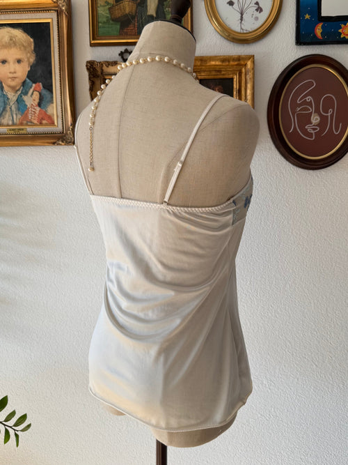 White Nylon Lace Cami Size XS