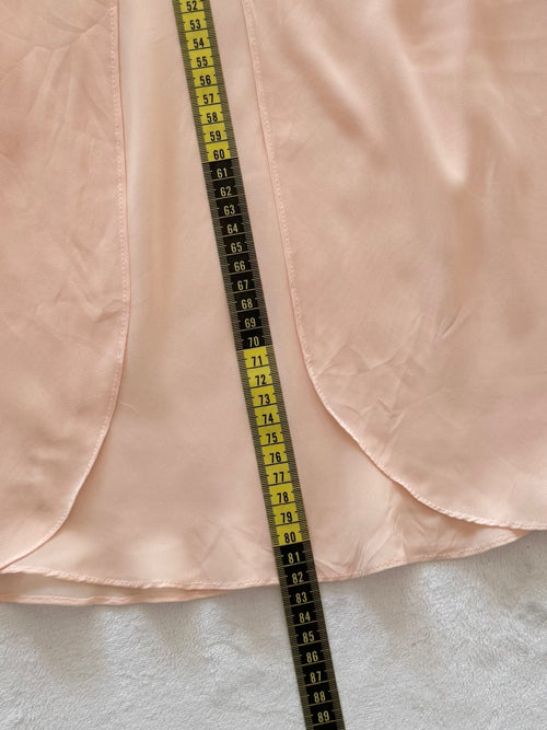 Orange Chiffon Sheer Slip Size S