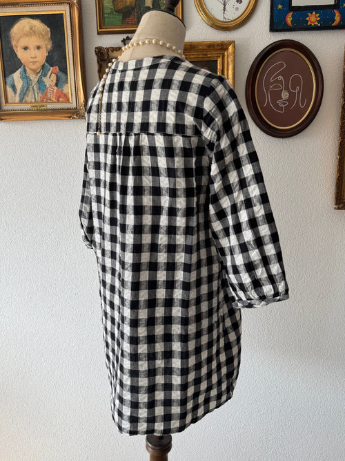 Japanese Gingham Cotton Babydoll Size S/small M