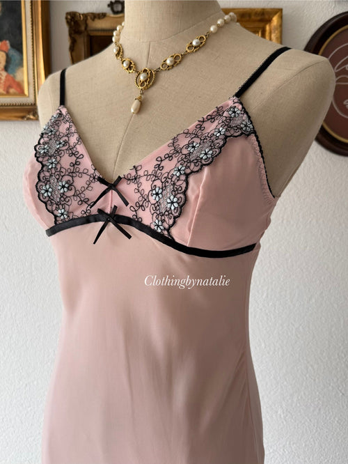 Romantic Pink Sheer Chiffon Slip Size XS