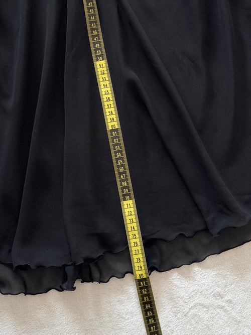 Black Sheer Chiffon Nightgown Size M