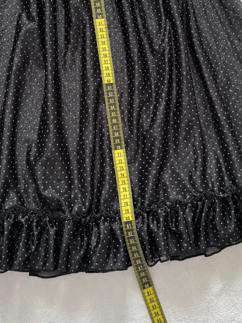 Black Poka Dot Nylon Slip Size M