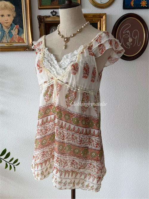 Y2K Chiffon Blouse size S