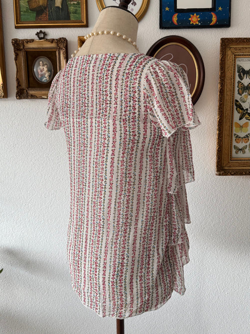 Glitter Tutu Chiffon Blouse Size S