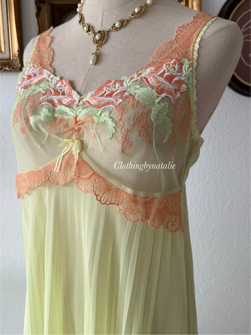 Fairy Green Pleated Chiffon Babydoll Size M