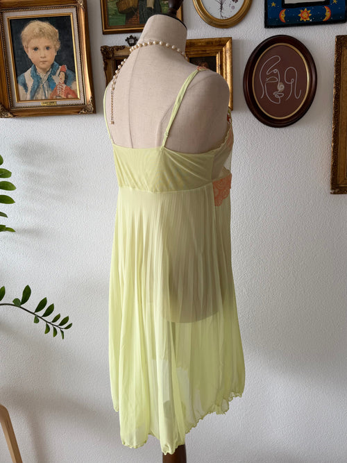Fairy Green Pleated Chiffon Babydoll Size M