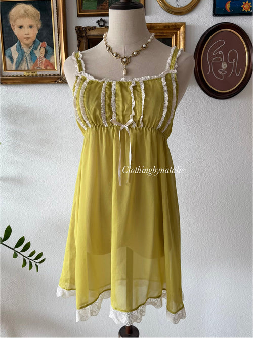 Fairy Green Chiffon Babydoll Size S