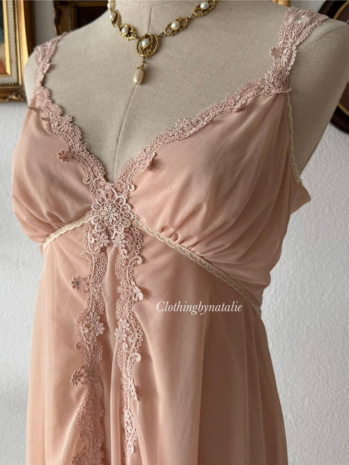 Coquette Nude Mesh Slip Size M