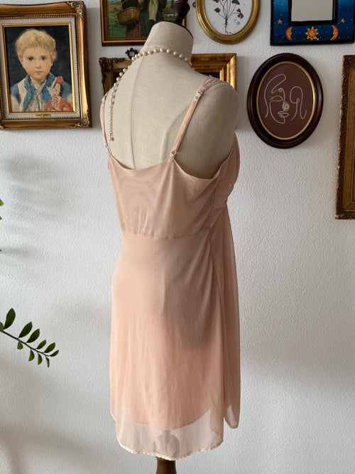 Coquette Nude Mesh Slip Size M