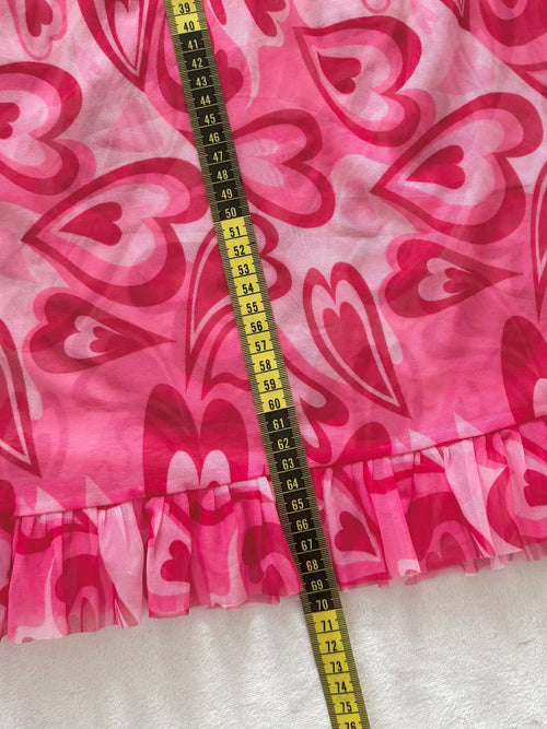 Romantic Heart Mesh Slip Size M