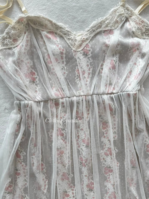 Y2K Floral Stretchy Blouse Size M