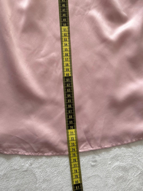Pink Lace Satin Slip Size S