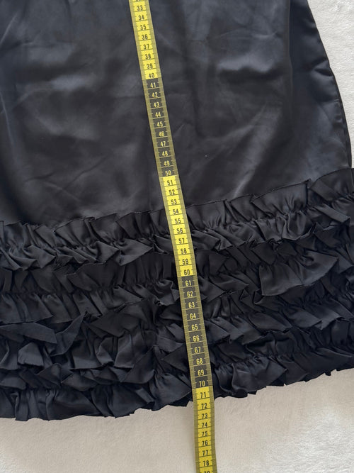 Japanese Black Satin Slip Size S