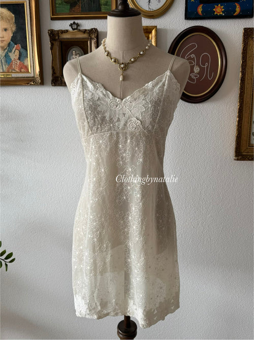 Soft Cream Lace Slip Size S