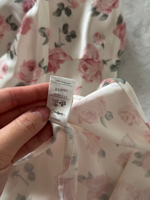 Berkertex Floral Satin Maxi Dress size M