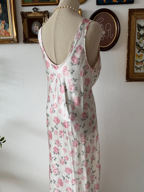 Berkertex Floral Satin Maxi Dress size M